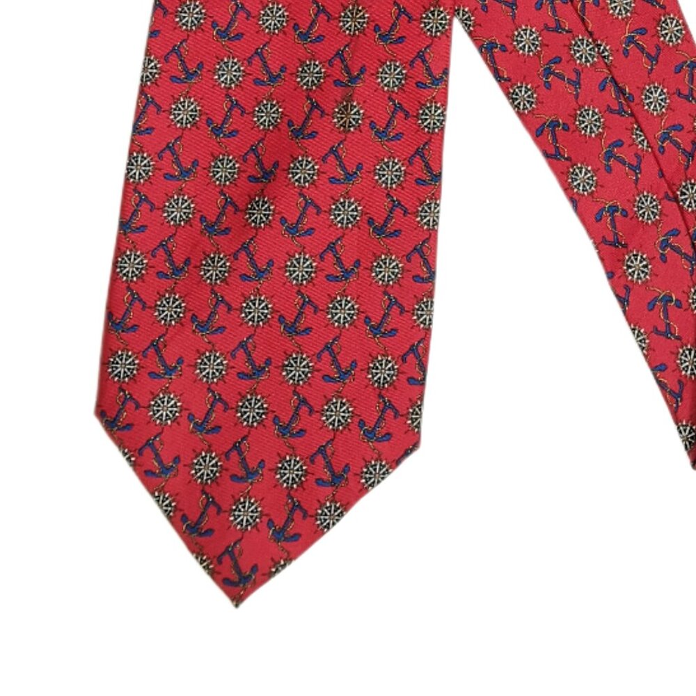 Utopia Novelty Tie Men’s 59” Red Blue Sailing Nautical Rayon Designer Wide New